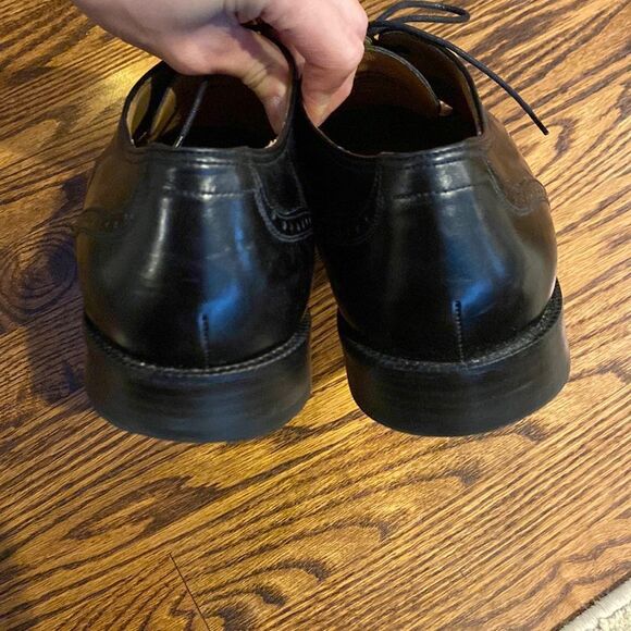 Johnston & Murphy Men’s Brinley Black Sheepskin Leather Sz 12M Cap Toe - Picture 3 of 9